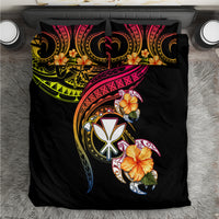 Polynesia Hawaii Turtle Day Bedding Set Hibiscus and Kanaka Maoli LT03 Black - Polynesian Pride