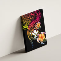 Polynesia Hawaii Turtle Day Canvas Wall Art Hibiscus and Kanaka Maoli LT03 - Polynesian Pride