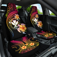 Polynesia Hawaii Turtle Day Car Seat Cover Hibiscus and Kanaka Maoli LT03 One Size Black - Polynesian Pride