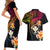 Polynesia Hawaii Turtle Day Couples Matching Short Sleeve Bodycon Dress and Hawaiian Shirt Hibiscus and Kanaka Maoli