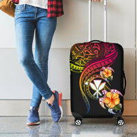 Polynesia Hawaii Turtle Day Luggage Cover Hibiscus and Kanaka Maoli LT03 - Polynesian Pride