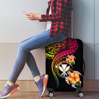 Polynesia Hawaii Turtle Day Luggage Cover Hibiscus and Kanaka Maoli LT03 - Polynesian Pride