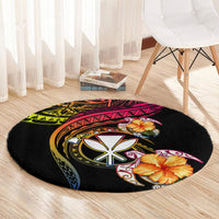 Polynesia Hawaii Turtle Day Round Carpet Hibiscus and Kanaka Maoli LT03 - Polynesian Pride