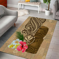 Hawaii Kanaloa Tiki Area Rug Polynesian Tattoo and Tapa Pattern LT03 - Polynesian Pride