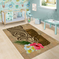 Hawaii Kanaloa Tiki Area Rug Polynesian Tattoo and Tapa Pattern LT03 - Polynesian Pride