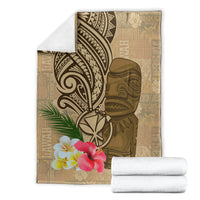 Hawaii Kanaloa Tiki Blanket Polynesian Tattoo and Tapa Pattern LT03 - Polynesian Pride