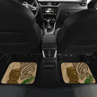 Hawaii Kanaloa Tiki Car Mats Polynesian Tattoo and Tapa Pattern LT03 Set 2pcs - Back Beige - Polynesian Pride