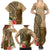 Hawaii Kanaloa Tiki Family Matching Summer Maxi Dress and Hawaiian Shirt Polynesian Tattoo and Tapa Pattern