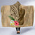 Hawaii Kanaloa Tiki Hooded Blanket Polynesian Tattoo and Tapa Pattern