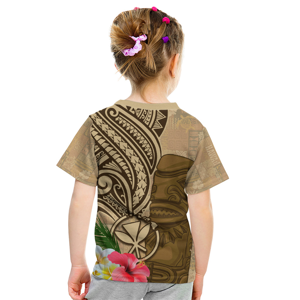Hawaii Kanaloa Tiki Kid T Shirt Polynesian Tattoo and Tapa Pattern LT03 - Polynesian Pride