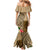 Hawaii Kanaloa Tiki Mermaid Dress Polynesian Tattoo and Tapa Pattern