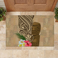 Hawaii Kanaloa Tiki Rubber Doormat Polynesian Tattoo and Tapa Pattern LT03 - Polynesian Pride