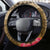 Hawaii Kanaloa Tiki Steering Wheel Cover Polynesian Tattoo and Tapa Pattern