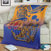 Hawaiki Nui Va'a Solo French Polynesia Blanket Sunset Color LT03 - Polynesian Pride