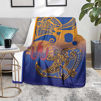 Hawaiki Nui Va'a Solo French Polynesia Blanket Sunset Color LT03 - Polynesian Pride