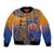 Hawaiki Nui Va'a Solo French Polynesia Bomber Jacket Sunset Color