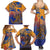 Hawaiki Nui Va'a Solo French Polynesia Family Matching Summer Maxi Dress and Hawaiian Shirt Sunset Color