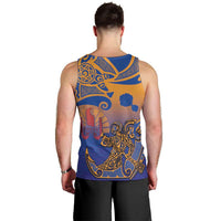 Hawaiki Nui Va'a Solo French Polynesia Men Tank Top Sunset Color LT03 - Polynesian Pride