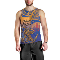 Hawaiki Nui Va'a Solo French Polynesia Men Tank Top Sunset Color LT03 - Polynesian Pride