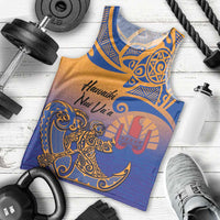 Hawaiki Nui Va'a Solo French Polynesia Men Tank Top Sunset Color LT03 - Polynesian Pride