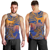 Hawaiki Nui Va'a Solo French Polynesia Men Tank Top Sunset Color LT03 - Polynesian Pride