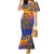 Hawaiki Nui Va'a Solo French Polynesia Mermaid Dress Sunset Color