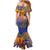 Hawaiki Nui Va'a Solo French Polynesia Mermaid Dress Sunset Color