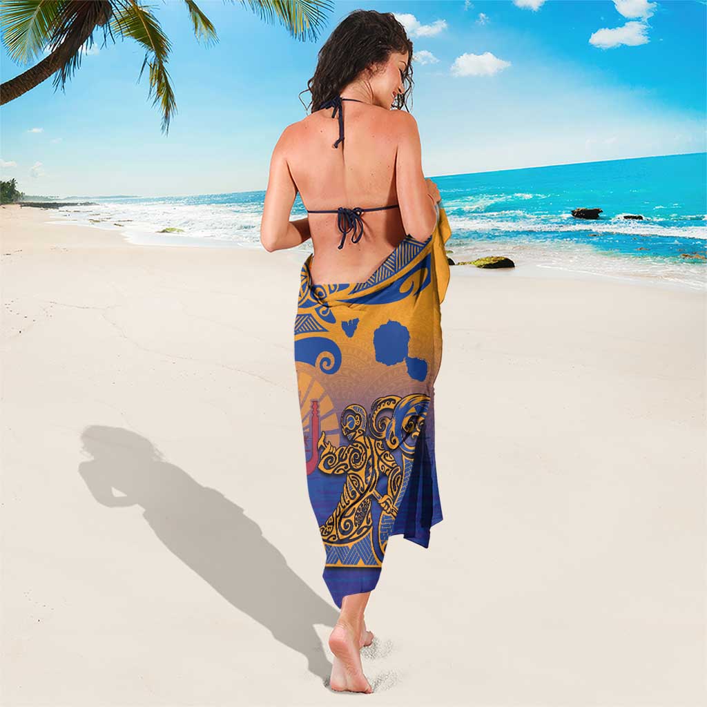 Hawaiki Nui Va'a Solo French Polynesia Sarong Sunset Color LT03 - Polynesian Pride