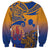 Hawaiki Nui Va'a Solo French Polynesia Sweatshirt Sunset Color