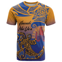 Hawaiki Nui Va'a Solo French Polynesia T Shirt Sunset Color LT03 Yellow - Polynesian Pride