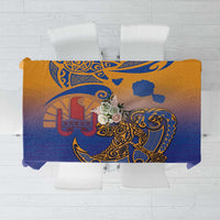 Hawaiki Nui Va'a Solo French Polynesia Tablecloth Sunset Color LT03 Yellow - Polynesian Pride