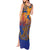 Hawaiki Nui Va'a Solo French Polynesia Tank Maxi Dress Sunset Color