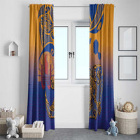 Hawaiki Nui Va'a Solo French Polynesia Window Curtain Sunset Color LT03 - Polynesian Pride