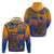 Hawaiki Nui Va'a Solo French Polynesia Zip Hoodie Sunset Color