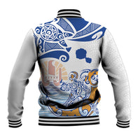 Hawaiki Nui Va'a Solo French Polynesia Baseball Jacket Blue Color LT03 - Polynesian Pride