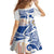 Hawaiki Nui Va'a Solo French Polynesia Family Matching Off Shoulder Maxi Dress and Hawaiian Shirt Blue Color