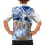 Hawaiki Nui Va'a Solo French Polynesia Family Matching Puletasi and Hawaiian Shirt Blue Color