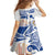 Hawaiki Nui Va'a Solo French Polynesia Family Matching Summer Maxi Dress and Hawaiian Shirt Blue Color