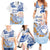 Hawaiki Nui Va'a Solo French Polynesia Family Matching Summer Maxi Dress and Hawaiian Shirt Blue Color