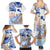 Hawaiki Nui Va'a Solo French Polynesia Family Matching Summer Maxi Dress and Hawaiian Shirt Blue Color