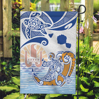 Hawaiki Nui Va'a Solo French Polynesia Garden Flag Blue Color LT03 Garden Flag Blue - Polynesian Pride