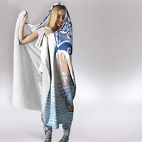 Hawaiki Nui Va'a Solo French Polynesia Hooded Blanket Blue Color LT03 - Polynesian Pride