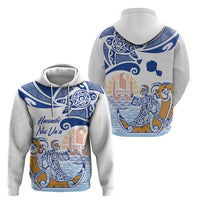 Hawaiki Nui Va'a Solo French Polynesia Hoodie Blue Color LT03 - Polynesian Pride