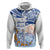 Hawaiki Nui Va'a Solo French Polynesia Hoodie Blue Color