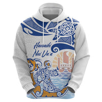 Hawaiki Nui Va'a Solo French Polynesia Hoodie Blue Color LT03 - Polynesian Pride