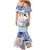 Hawaiki Nui Va'a Solo French Polynesia Mermaid Dress Blue Color