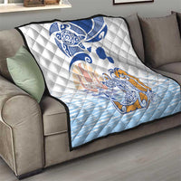 Hawaiki Nui Va'a Solo French Polynesia Quilt Blue Color LT03 - Polynesian Pride