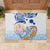 Hawaiki Nui Va'a Solo French Polynesia Rubber Doormat Blue Color