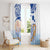 Hawaiki Nui Va'a Solo French Polynesia Window Curtain Blue Color