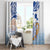 Hawaiki Nui Va'a Solo French Polynesia Window Curtain Blue Color